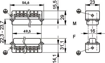 Insert lidhës mashkullor LAPP EPIC H-A 10 SS, 10P+PE, 16A 250V