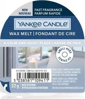 Aromë dylli Yankee Candle A Calm and Quiet Place, Wax Melt, 8 orë, shumëngjyrëshe