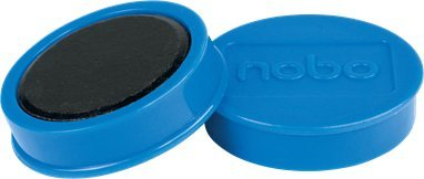Magnetë për tabelë Nobo, 38mm, set me 10 copë, blu