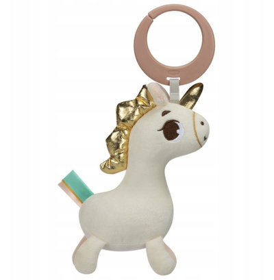 Lodër muzikore pelushi Tiny Love Unicorn Wonderlands, me melodi të buta, për bebe, shumëngjyrëshe