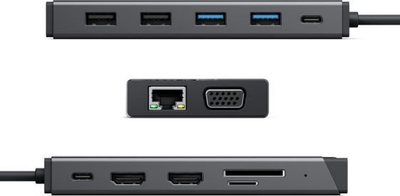 Док USB C ALOGIC MV2, USB 3.2 Gen 1, гигабитен интернет, сив