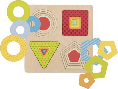 Puzzle druri me forma gjeometrike për fëmijë Goki, 20 x 20 x 1.5 cm