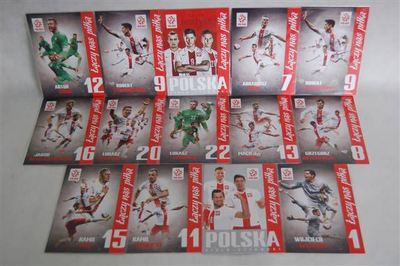 Kartë koleksionuese PZPN Polska, me licencë zyrtare, me dizajn futbolli, shumëngjyrëshe