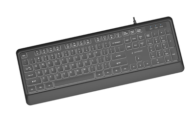 Тастатура Gembird KB UML 04, USB A+C, со осветлување, црна