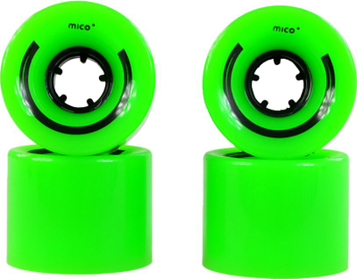 Rrota skateboardi Mico K3597, plastike 60x45 mm, set me 4 copë, jeshile