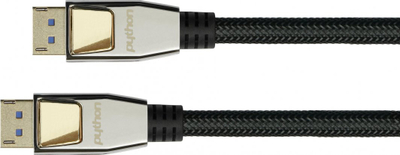 Kabllo DisplayPort PREMIUM DP20 PY010, 54 Gbit/s, 4K 240Hz 8K 60Hz, metal bakri