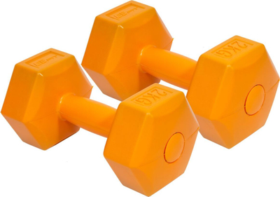 Set pesha dore EB Fit Dumbbells 1027029, 2 x 2 kg, bituminoze, të zeza