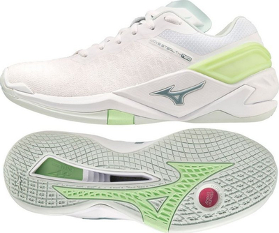 Женски внатрешни патики Mizuno Wave Stealth Neo, висока стабилност, број 6.5, бели