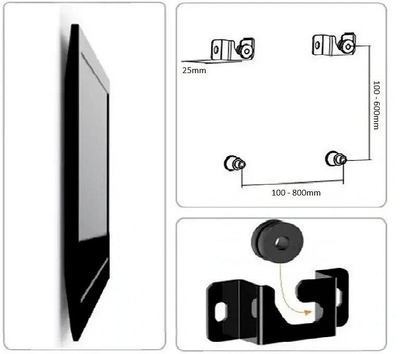 Mbajtëse TV Fiber Mounts FM04, 32"-75", deri 60kg, e zezë