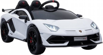 Makine lodër Lamborghini Aventador, elektrike me bateri, 2 vende, e bardhë
