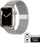 Rrip dore Crong Wave Band Braided për Apple Watch 38/40/41 mm, stof i endur, gri e çelët