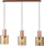 Llambadar varëse Netlighting MD17076-3B, 3xE27, xham, bronzi antik
