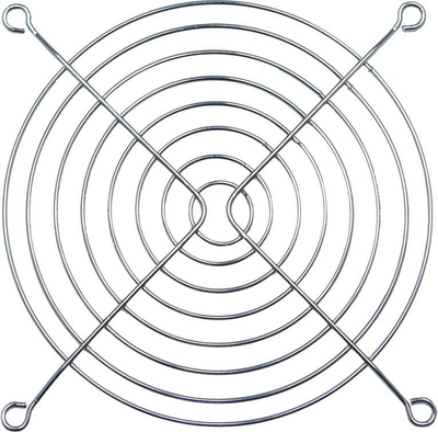 Grilë mbrojtëse metalike për ventilatorë, 92x92mm, ngjyrë argjendi