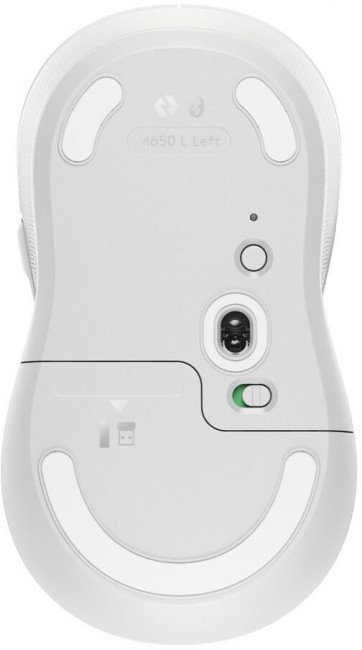 Maus wireless Logitech Signature M650, Bluetooth dhe USB, SilentTouch, i bardhë