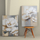 Set panele muri GOBI HM4835, 2 copë, 50x70cm, motive lulesh, ngjyra neutrale