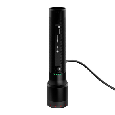Dritë dore Ledlenser P7R, 1200 lm, rikarikueshme, e zezë