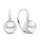 Vathë argjendi Brilio Silver EA384W, perlë, gurë zirconia, ngjyrë argjendi