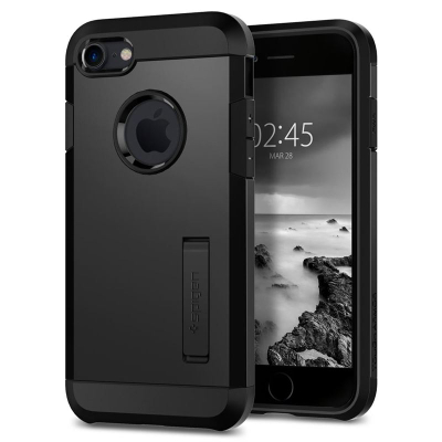 Mbrojtëse për celular iPhone 8/7 Spigen Tough Armor 2, e zezë