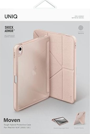 Mbulesë tableti UNIQ Moven për iPad Air 10.9", antimikrobiale, rozë