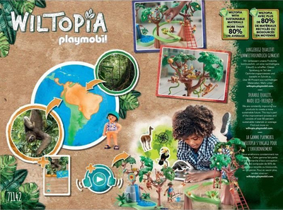 Set lodrash Playmobil Wiltopia Tropical Jungle Playground 71142, 138 pjesë, për kalamaj 4+, shumëngjyrësh