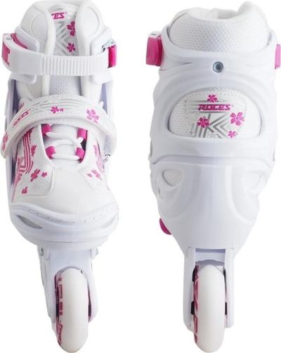 Ролери Roces Jokey 3.0 Girls, прилагодливи, ABEC 3, бели розови
