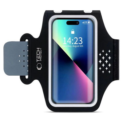 Bandolete sport për telefon Tech-Protect M5, universale, me rrip që rregullohet, e zezë