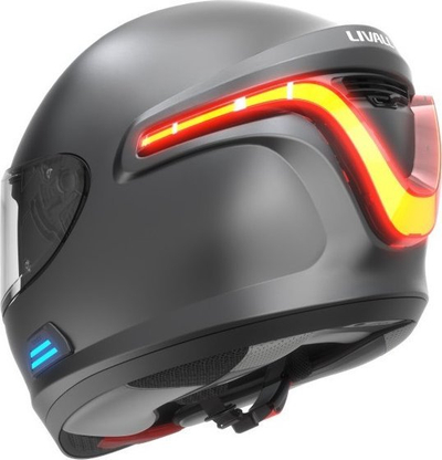Helmetë motoçiklete Livall MC1, Bluetooth Intercom, LED SOS, gri mat