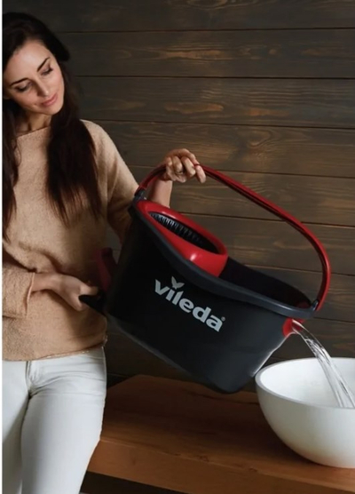 Set mop Vileda Turbo 151153 me kovë, sistem rrotullimi, bisht teleskopik