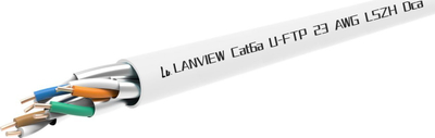Kabllo rrjeti Lanview Cat6a U FTP 4x2xAWG23, 305m, LSZH, gri