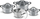 Set tenxheresh Lamart LT1211 POTTO, 8 copa, çelik inox, argjend