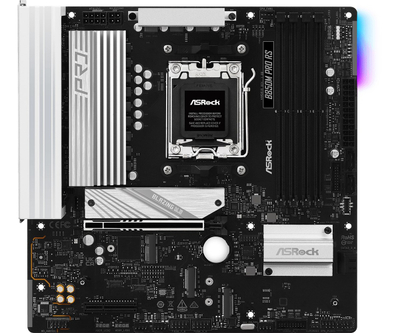 Матична плоча Асрок B850M Pro RS, Socket AM5, DDR5, Micro ATX, црна сребрена
