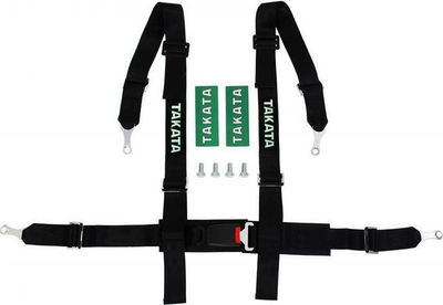 Rripa sportivë MTuning F Sport, 4 pika, 2", të zinj