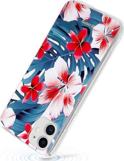 Mbulesë mbrojtëse Crong Flower Case për iPhone 11, model 03, me lule, transparente