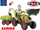 Lodër traktor Falk Huge CLAAS AXOS me rimorkio, kovë dhe buldozer