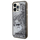 Futrollë Karl Lagerfeld Liquid Glitter Choupette për iPhone 13 Pro, transparente, me shkëlqim argjendi