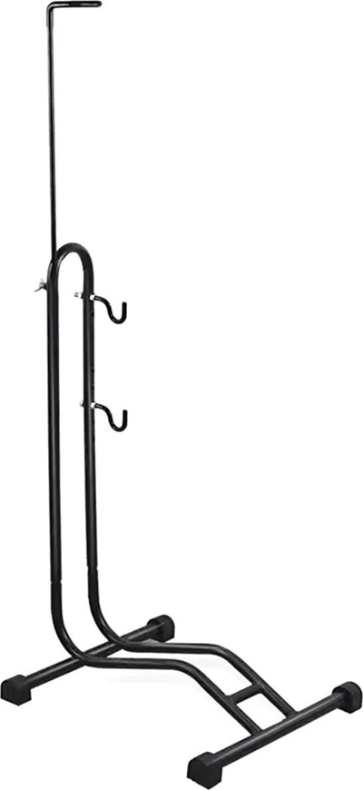 Stendë shërbimi për biçikletë Service, përpjetë edhe shtrirë, 77–120 cm, e zezë