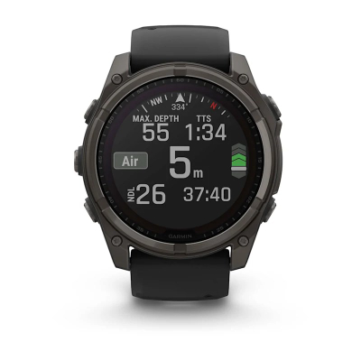 Smartwatch Garmin Fenix 8 Solar Sapphire, titani, 51mm, i zi