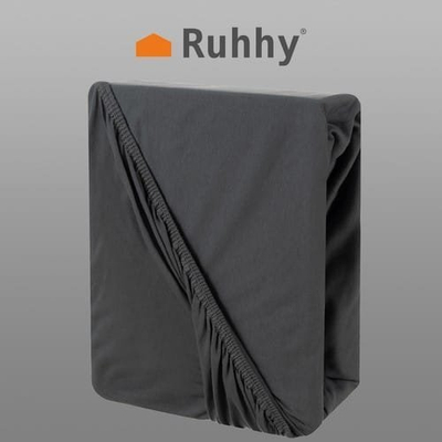 Çarçaf fitted Ruhhy 24926, 180x200 cm, pambuk xhersei, gri