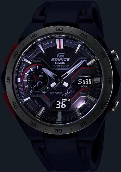 Orë dore për meshkuj Casio Edifice Windflow Bluetooth Connected Solar, e zezë