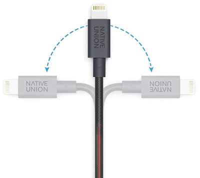 Kабел USB Native Union BELT, USB A во Lightning, 3 m, црно бел
