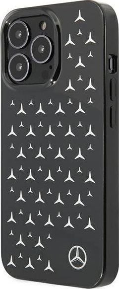 Mbulesë telefoni Mercedes MEHCP13LESPBK, për iPhone 13 Pro 6.1", hardcase Silver Stars, e zezë