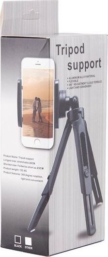 Selfie stick Baseus Mini Tripod Holder, rrotullim 360°, alumin ABS, i zi
