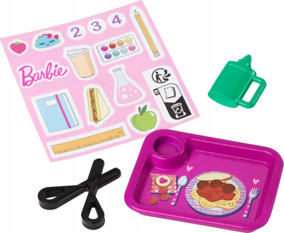 Set lodrash Barbie Teacher, kukull mësuese me nxënëse, aksesorë klase, shumëngjyrësh