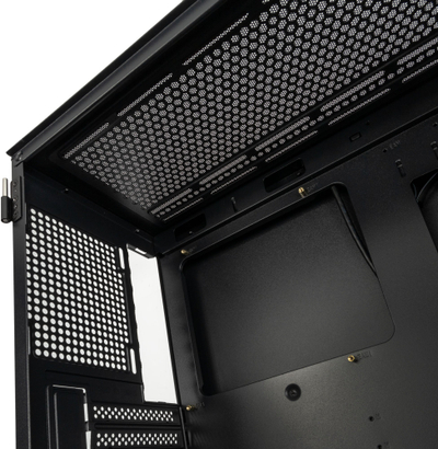 Куќиште за компјутер Kolink Observatory HF Glass Core, mid tower, ATX, црно без вентилатори