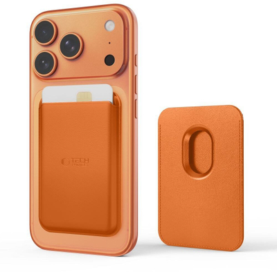 Mbajtëse kartash Tech-Protect MagWallet MagSafe, univerzale, magnetike, portokalli