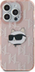 Mbrojtëse telefoni Karl Lagerfeld IML Choupette Head &amp; Monogram për iPhone 15 Pro, e tejdukshme, rozë