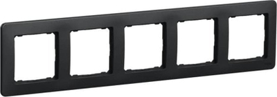 Kornizë 5-fishe Schneider Electric Sedna Design, plastikë, anthracite e zezë