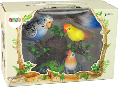 Lodër interaktive Leantoys Singing Moving Parrots On a Tree, me zë, shumëngjyrëshe