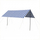 Çadër plazhi ProGarden Sun Shelter, 297x170 cm, me shtylla, blu me vija