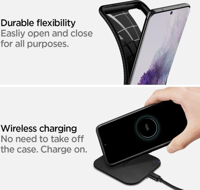 Mbrojtëse Spigen Etui Liquid Air për SGalaxy S20+, e zezë